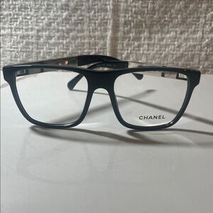 Authentic CHANEL Classic Black and silver glasses 3276 c.501